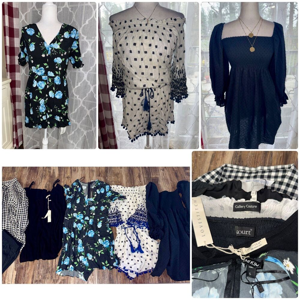 Designer Spring/Summer Lot, Yumi Kim, Joie, Lovestitch, Romper Dresses M L